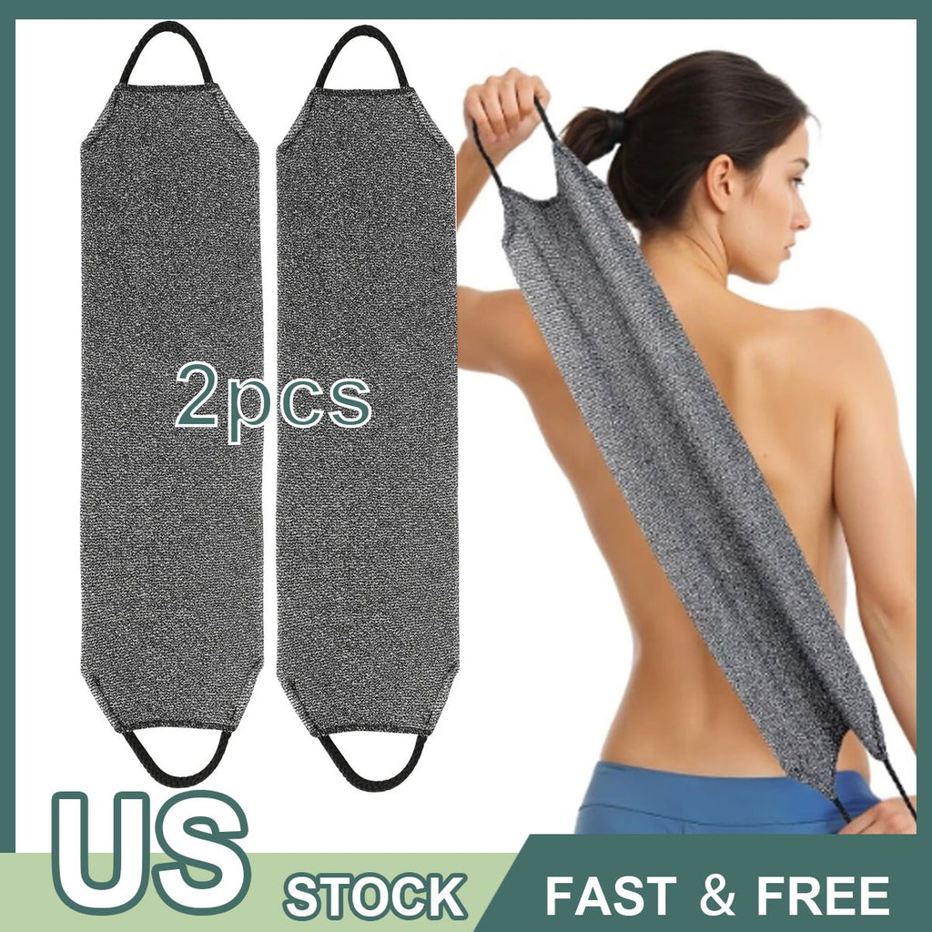 Stretchable Back Scrubber Cloth - Exfoliating Body Towel for Shower