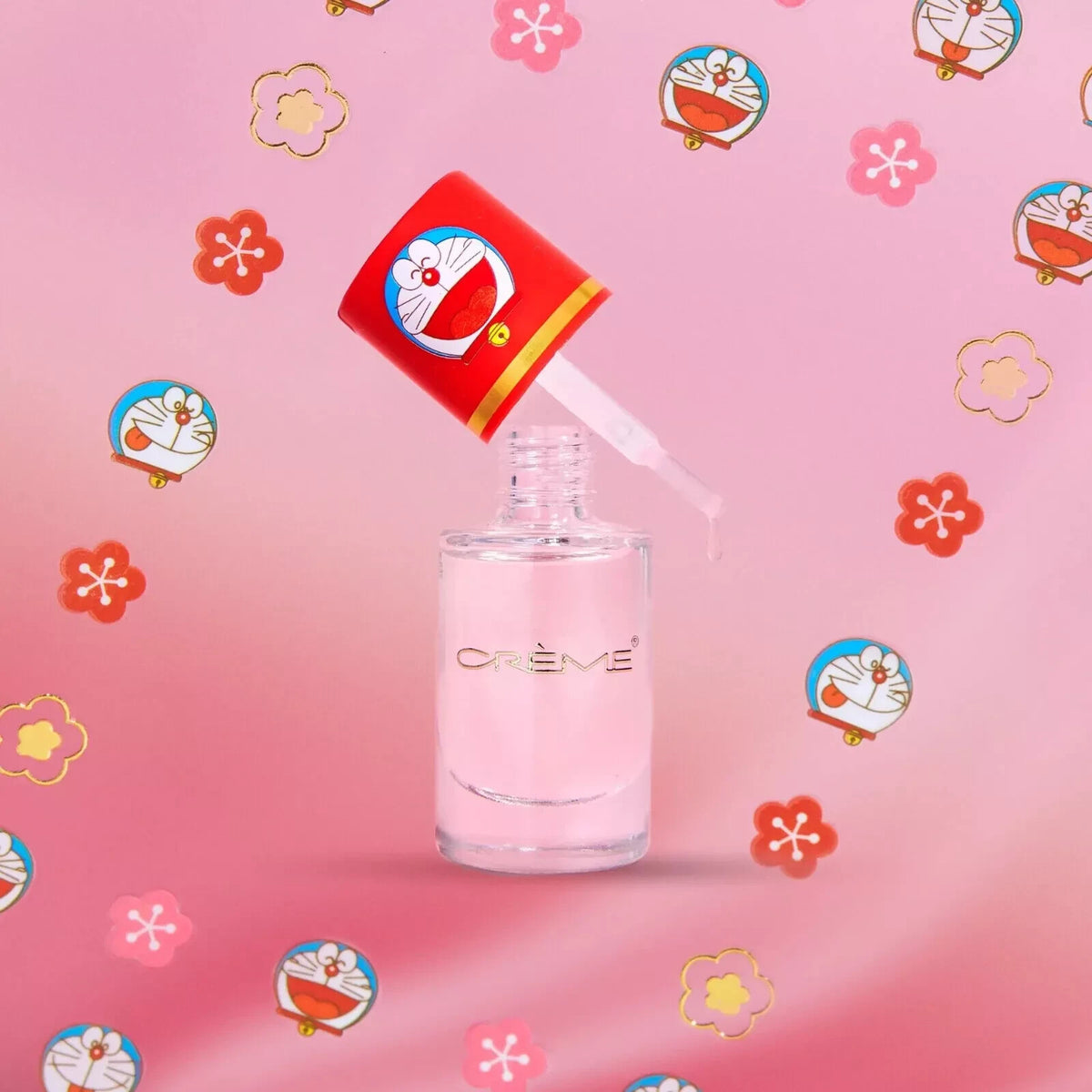 Doraemon Nail Decals & Clear Top Coat Kit for Cute Manicures