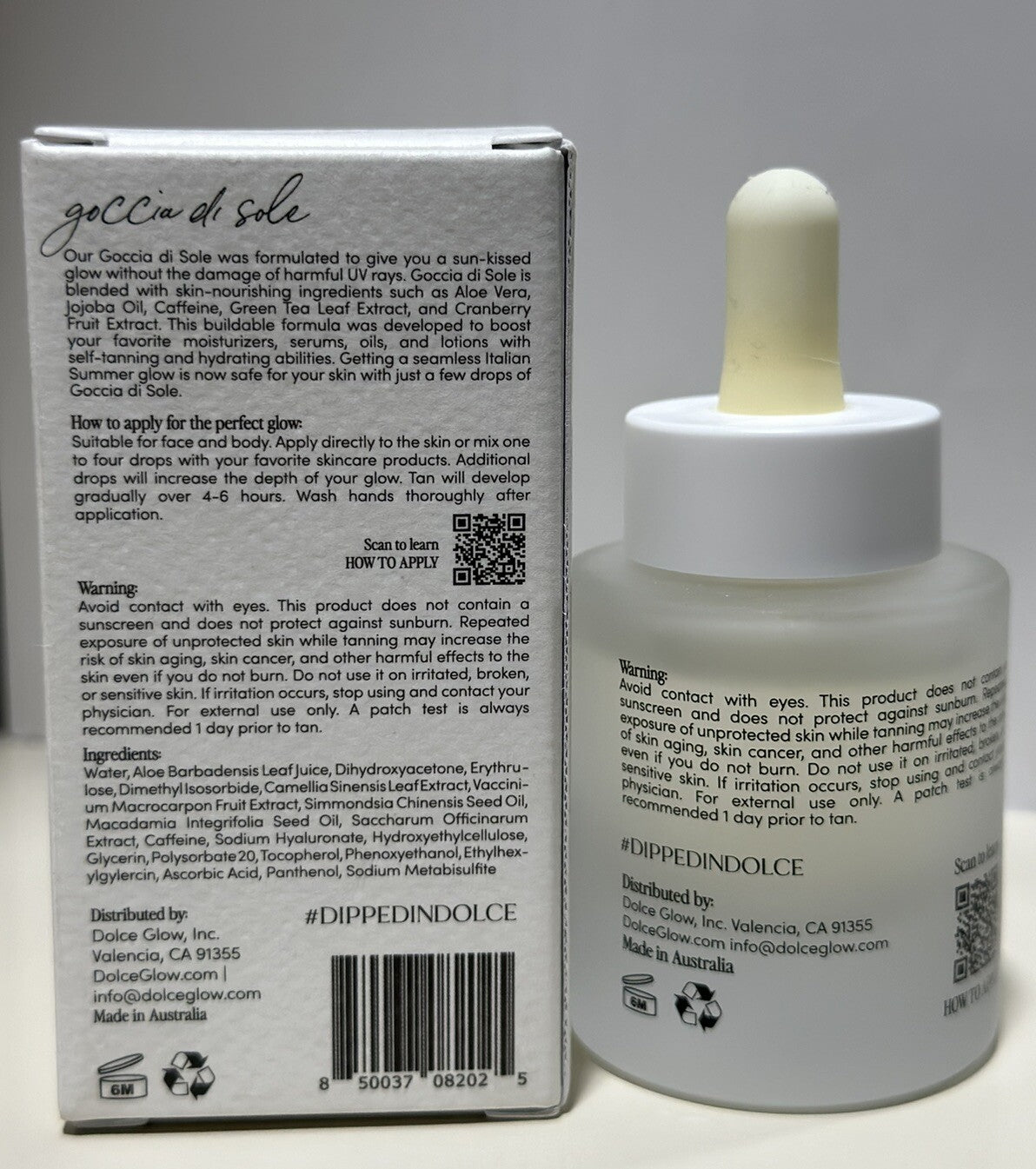 Hydrating Self-Tanning Serum Drops for Face & Body - 1 oz