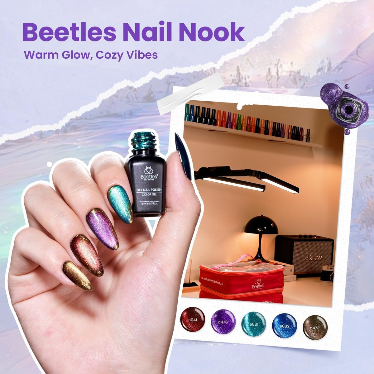 Gel Nail Polish Set with 100 Colors & Top Coats – UV LED Curing Kit for DIY Manicures