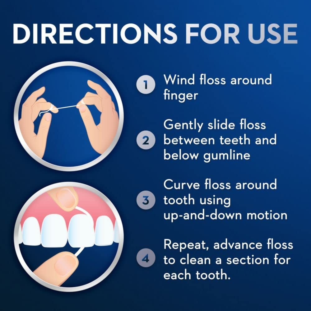 Dental Floss for Braces - Super Pre-Cut 50 Count Pack of 2 - Mint Flavored