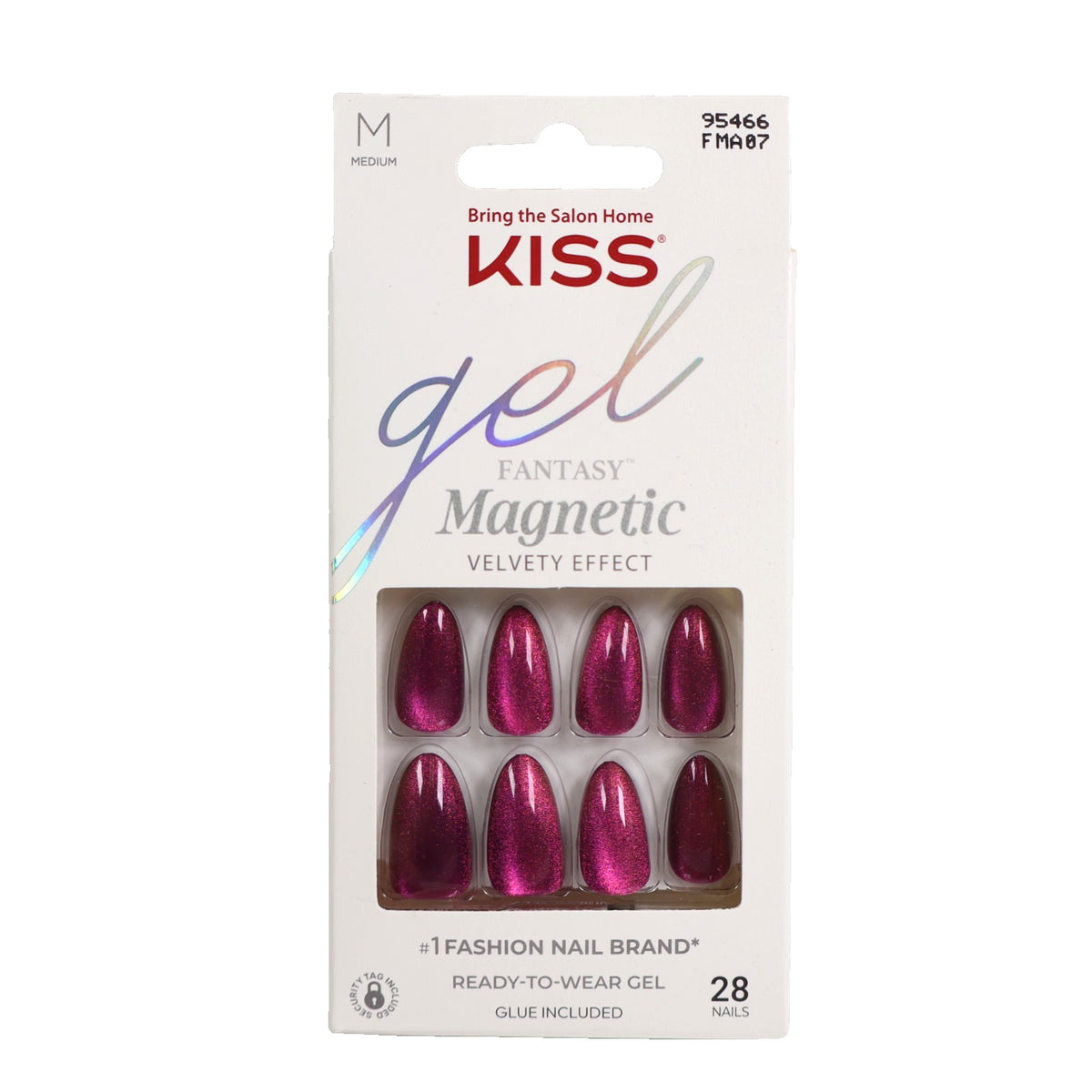 Magnetic Gel Nail Extensions - Velvety Finish, Purple Almond, FMA07
