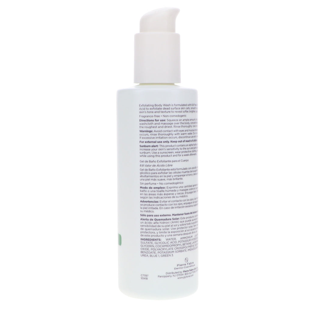 Exfoliating Body Wash with Glycolic Acid – 6.7 oz, Fragrance-Free & Oil-Free