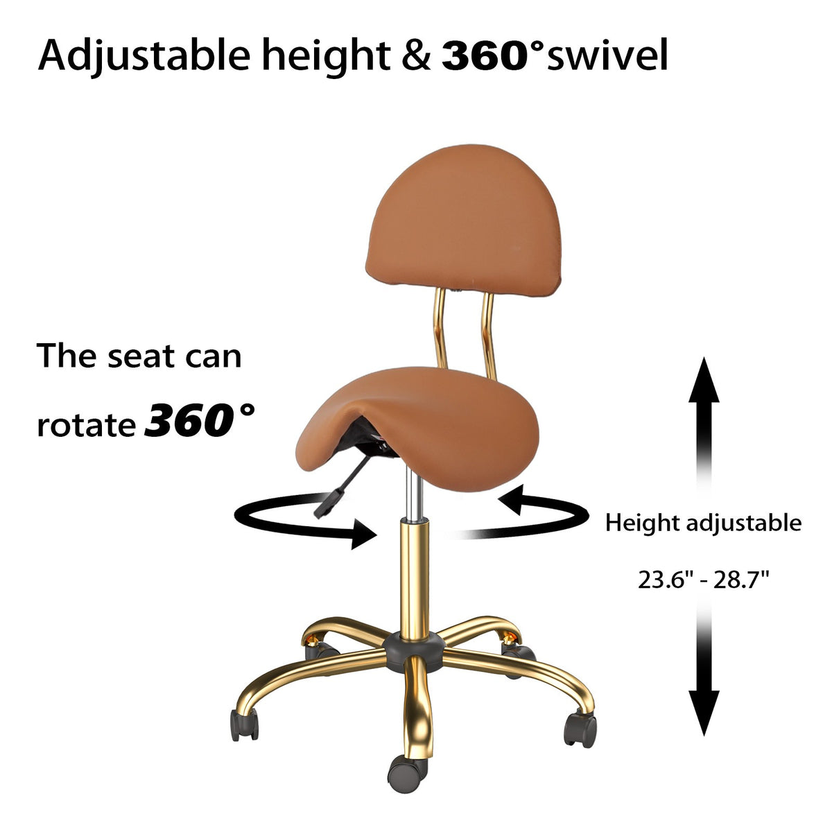 Heavy Duty Adjustable Office Drafting Stool with 400 Lb Capacity, Swivel & Hydraulic Height