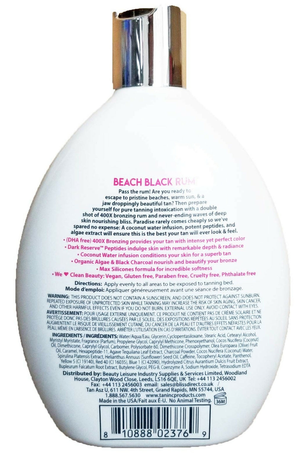 Double Shot 400X Bronzer Tanning Lotion 13.5oz - Coconut & Algae Nourishing