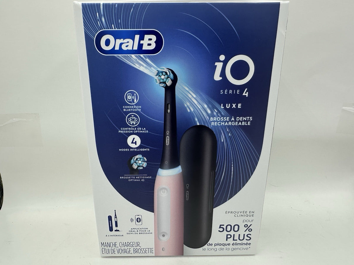 Electric Toothbrush Pink with App Bluetooth & Travel Case - Oral-B iO Series 4 Luxe