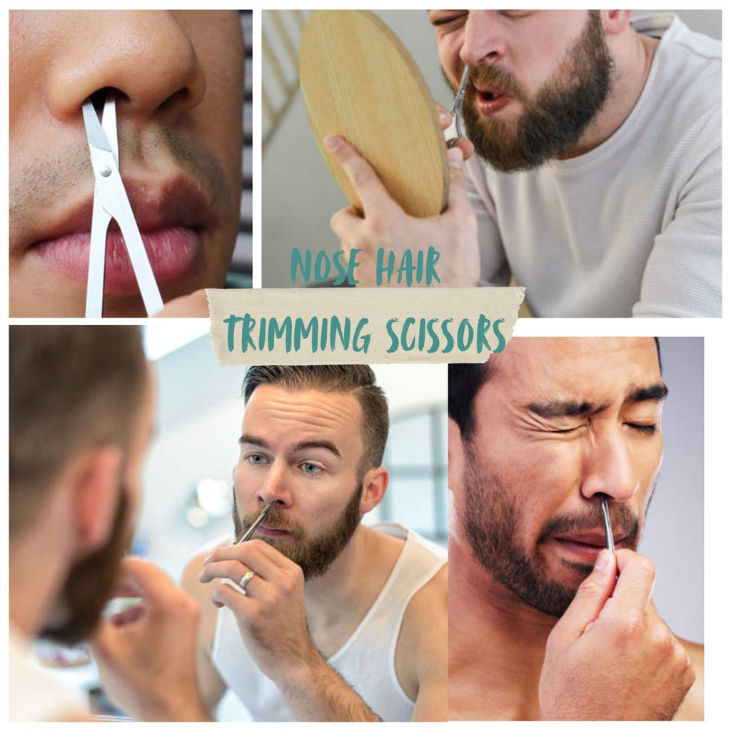 Multipurpose Mustache & Nose Hair Trimming Scissors - Precision Grooming