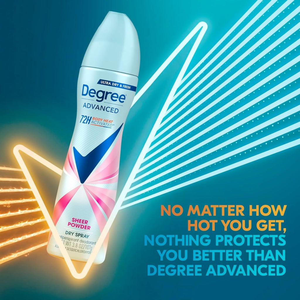 3-Pack Degree Advanced Sheer Powder Dry Spray Deodorant 72H Protection