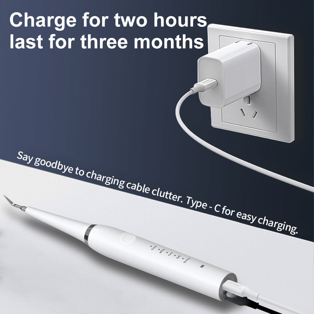 Ultrasonic Teeth Cleaner Kit for Dental Plaque & Stain Removal - Oral Care Device