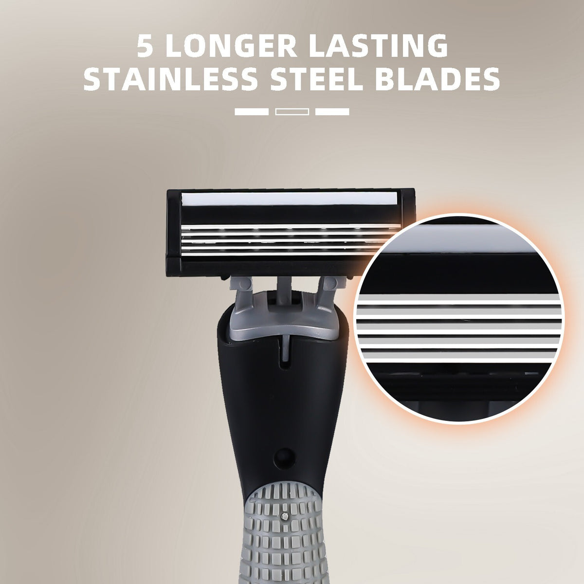 Multi-Layer Safety Razor Set with 8 Blades - Non-Slip Handle for Men