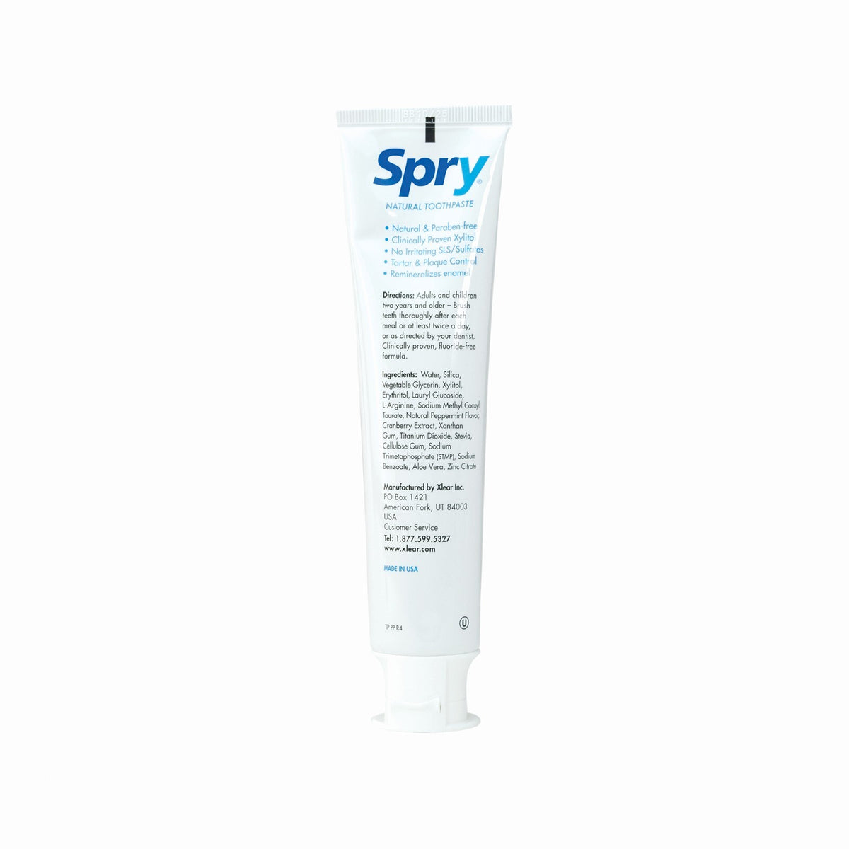 Natural Peppermint Xylitol Fluoride-Free Toothpaste for Bright Smiles - Pack of 1