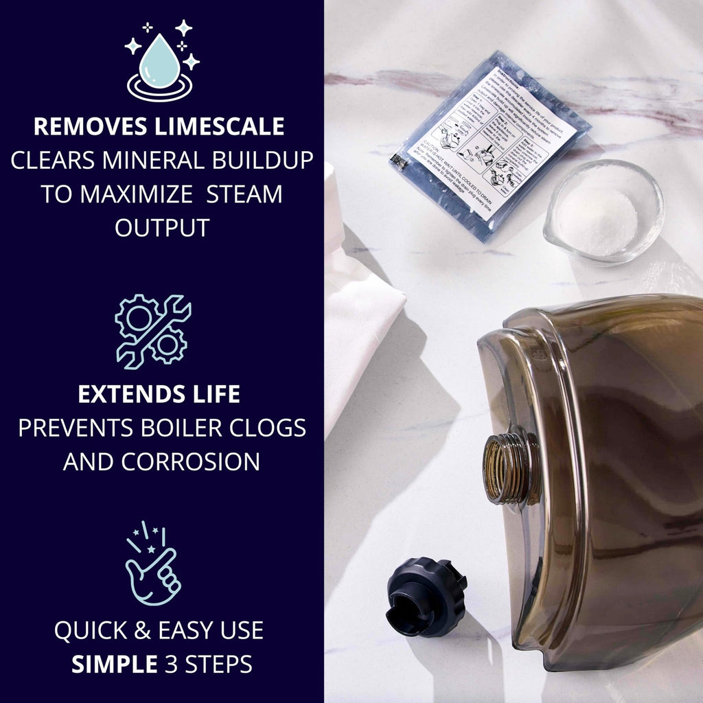 Garment Steamer Descaling Solution - Eco-Friendly Decalcifier Pack of 5