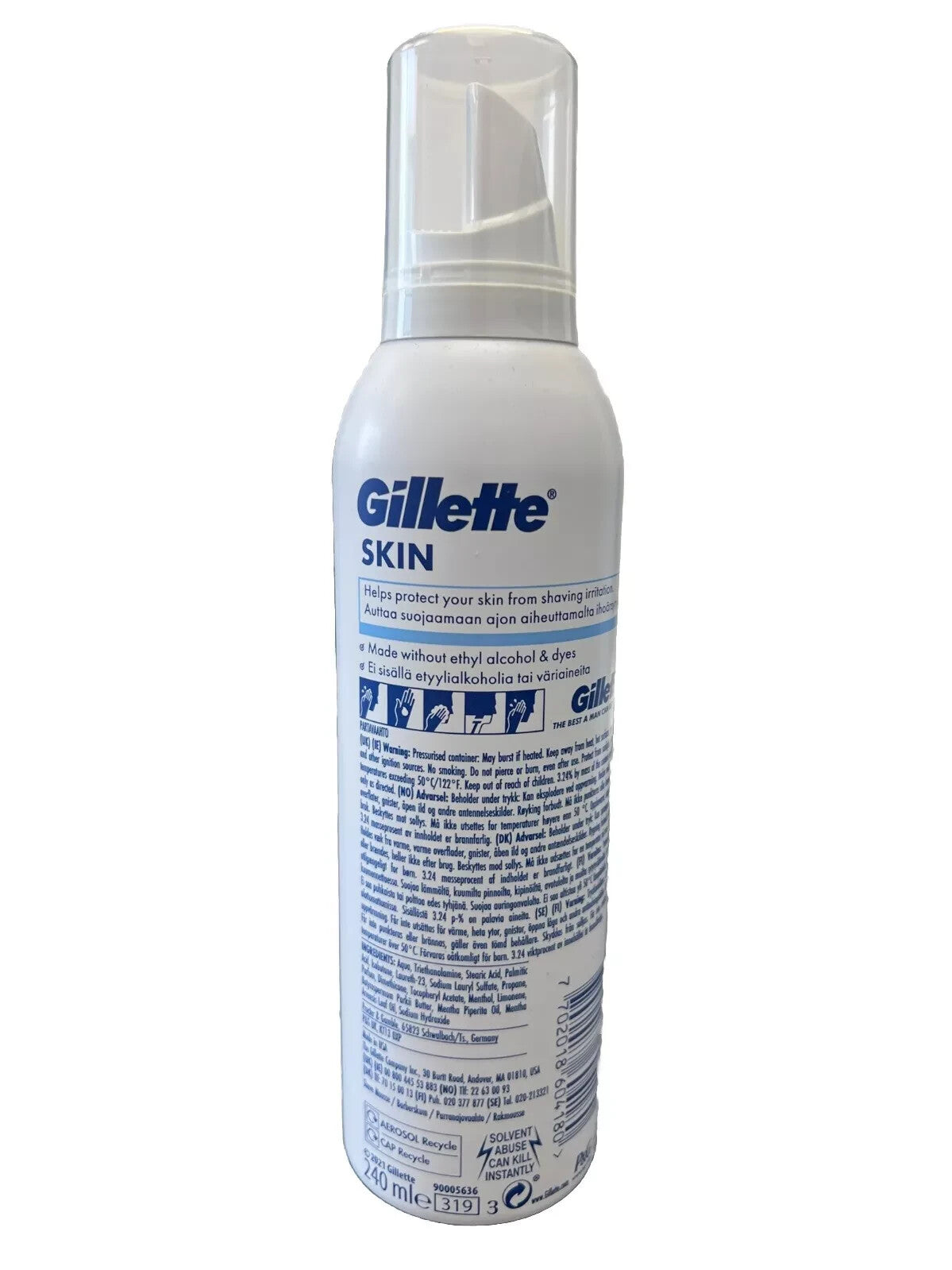 Gillette Skin Ultra Sensitive Shave Mousse Shea Butter & Vitamin E 8.11 oz