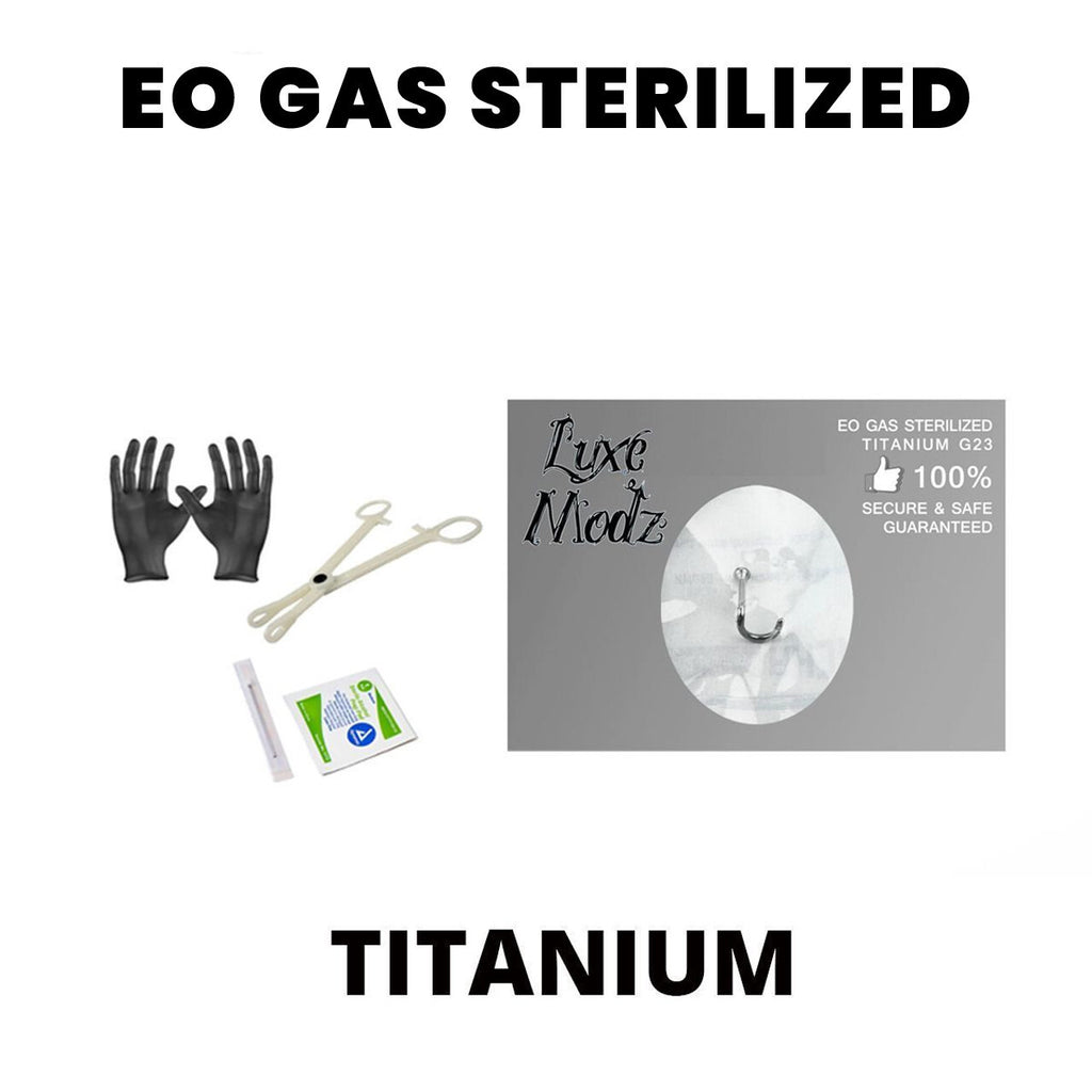 Sterilized Titanium Nose Screw Kit 18G with Forceps, Needle, Gloves