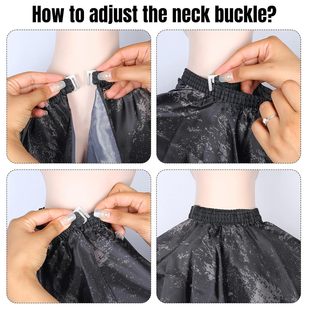 Large Waterproof Hair Cutting Cape with Adjustable Neck for Barbers & Salons
