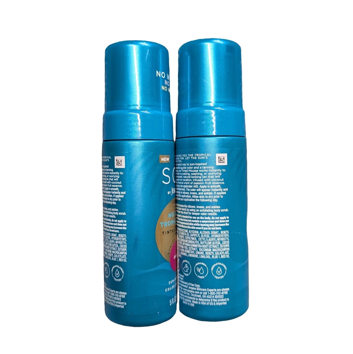 Self Tanner Mousse Deep Tan 2 Pack - Quick-Dry, No Transfer, Coconut Water