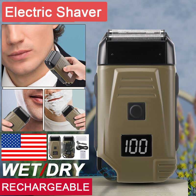 Electric Men's Shaver with Double Head Waterproof USB Charging