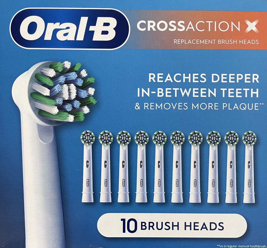 Oral B Crossaction Replacement Toothbrush Heads 10 Pack - Compatible