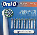 Oral B Crossaction Replacement Toothbrush Heads 10 Pack - Compatible