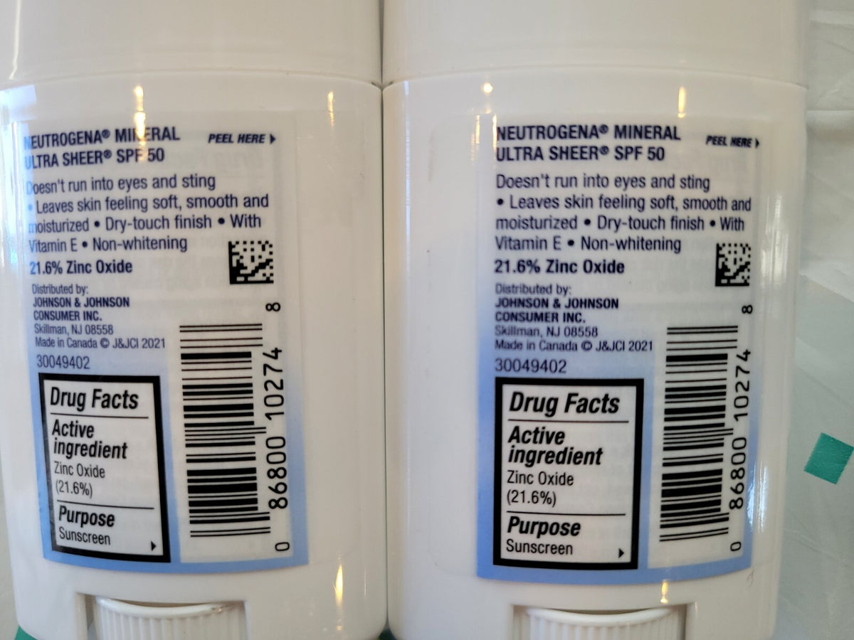 Neutrogena Ultra Sheer SPF 50 Sunscreen Stick for Face & Body 1.5oz