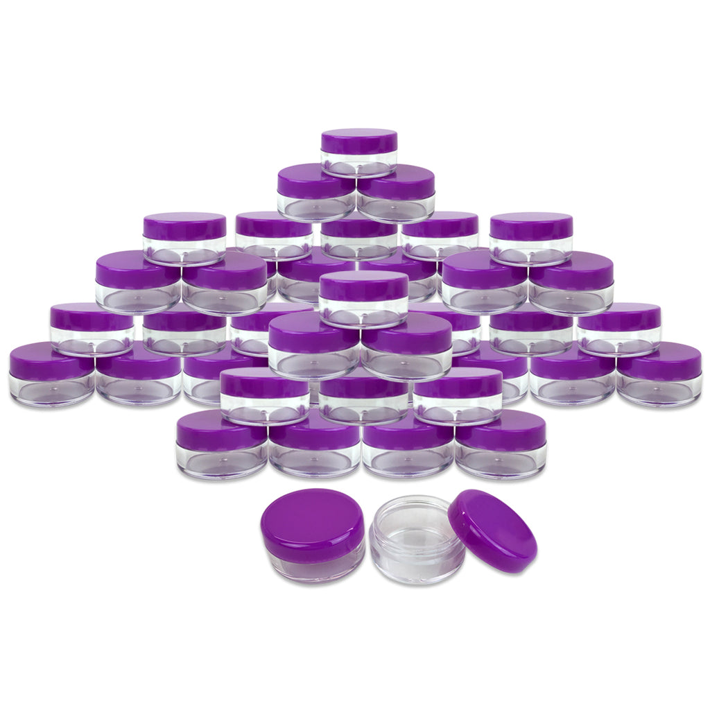 25-Pack 5ml Plastic Makeup Sample Jars - Cosmetic & Lotion Containers