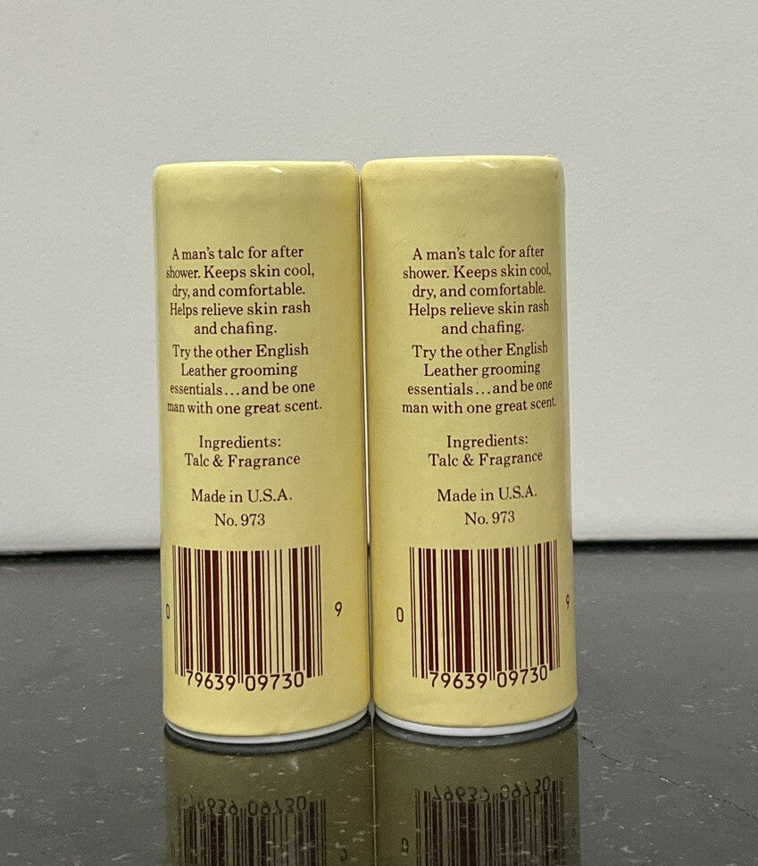 English Leather After Shower Talc 1oz/25g Set of 2 Unsealed - New
