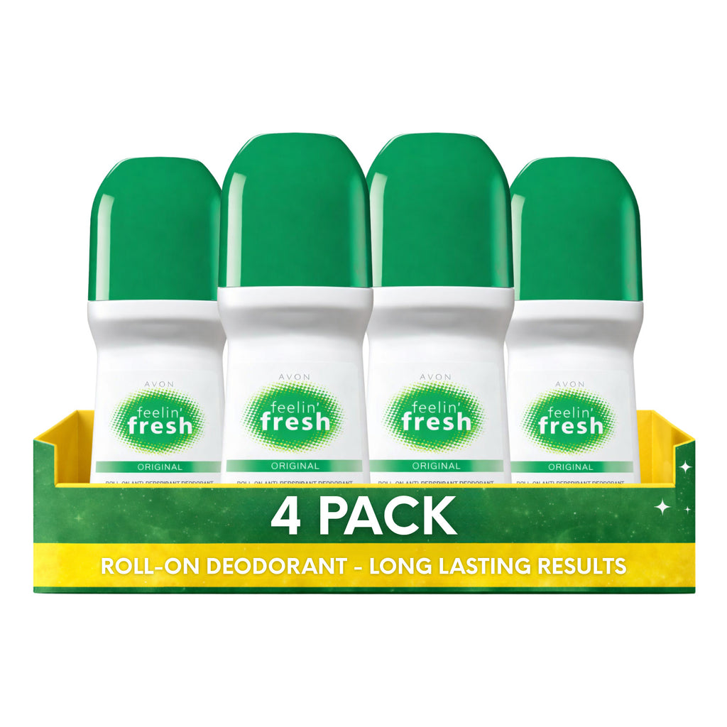 Women’s Roll-On Deodorant - Feeling Fresh Antiperspirant 4 Pack 2.6 oz