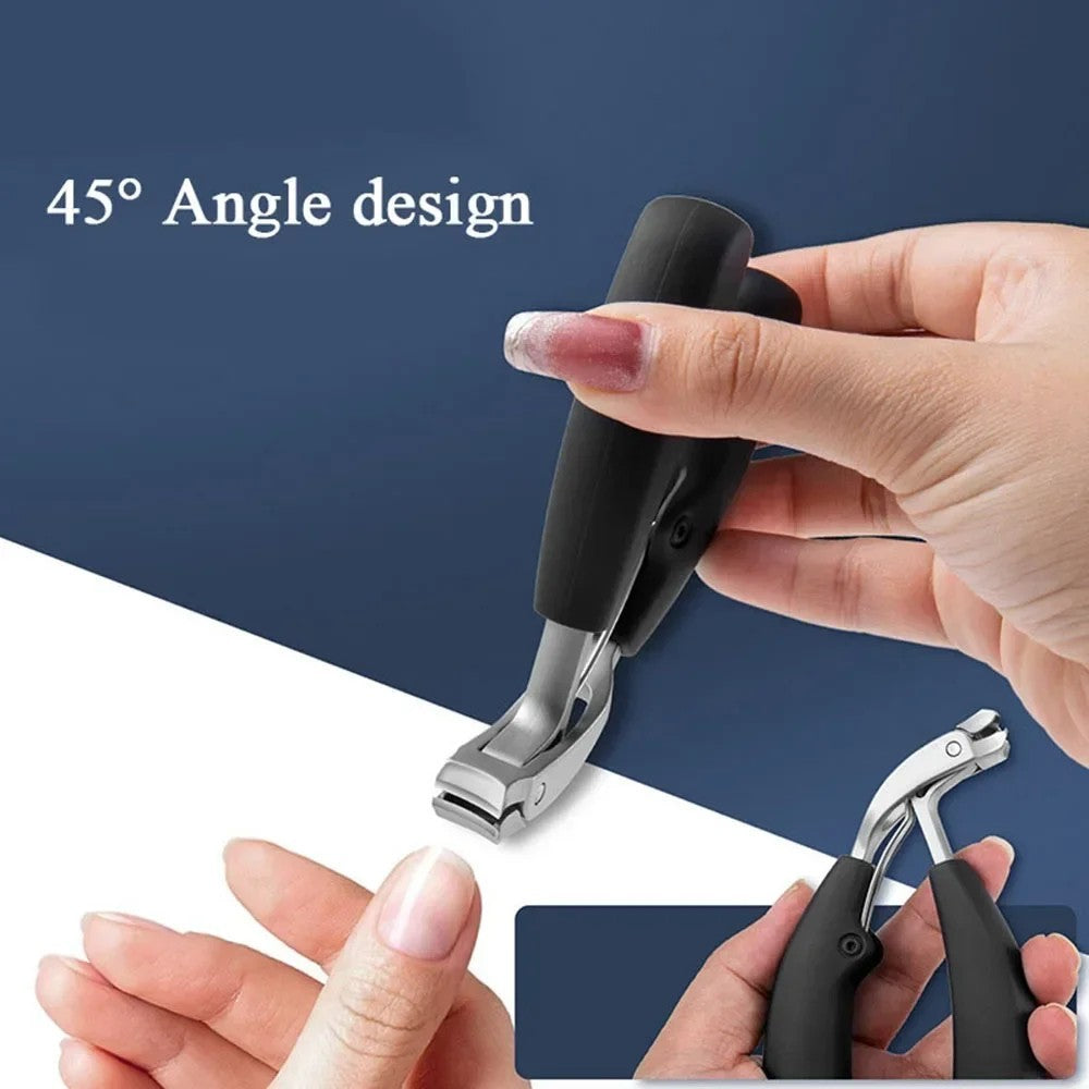 Heavy Duty Long Handle Toenail Clippers for Seniors - Curved Stainless Steel Nail Trimmers