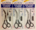 (3 Pack) Brow Scissors & Tweezers Set - Precision Grooming Tools for Eyebrow Shaping
