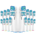 16 Pack Double Heads Electric Toothbrush Replacement Heads Compatible with Oral B Braun