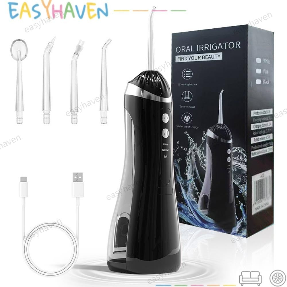 Cordless Water Flosser Dental Oral Irrigator 200ML 3 Modes for Deep Cleaning