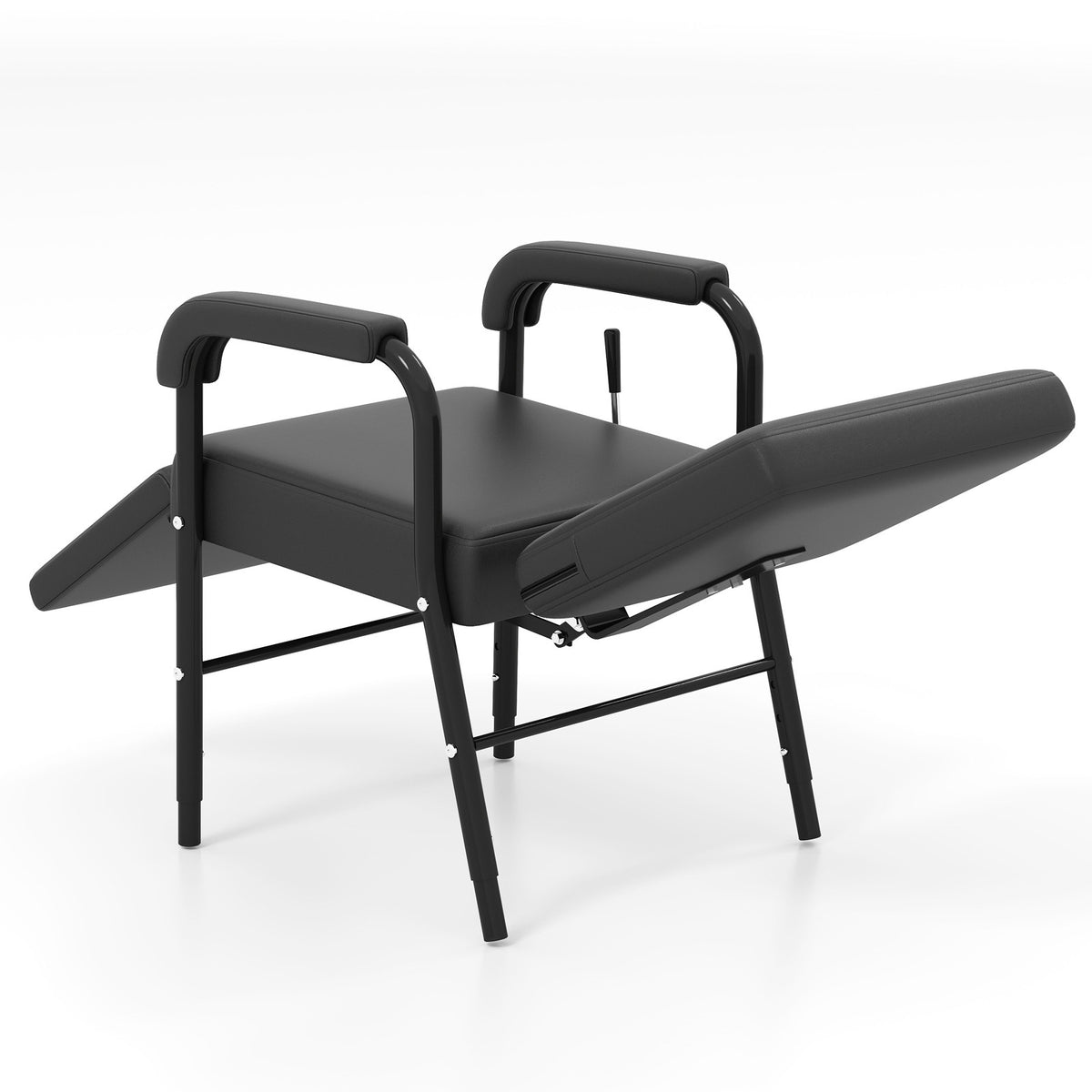 Heavy Duty Reclining Barber Shampoo Chair with Adjustable Backrest and Support