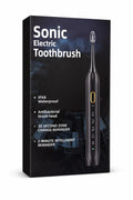 Rechargeable Sonic Electric Toothbrush with 5 Brush Heads & Smart Timer - Black