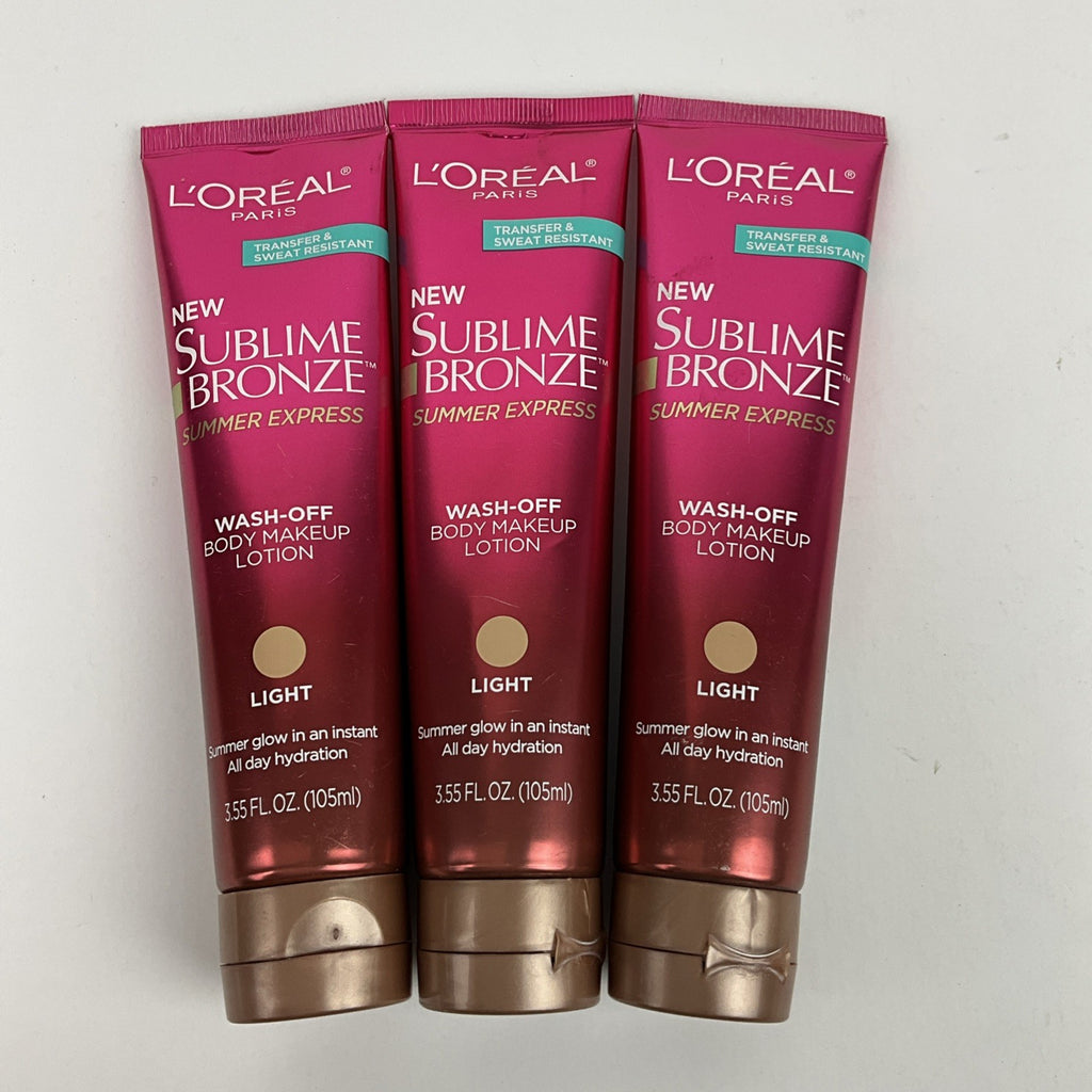 Light Wash-Off Body Makeup Lotion - Summer Bronze Self-Tanning Gel Set of 3