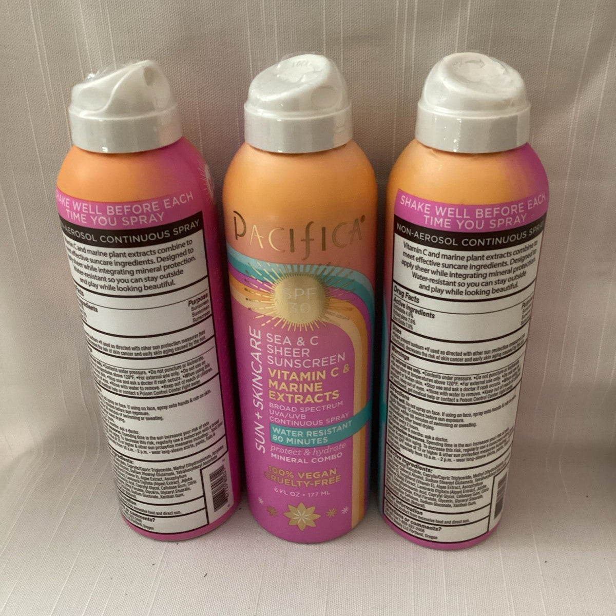 Pacifica Mineral Sunscreen SPF 30 3-Pack - Sun & Skincare Combo