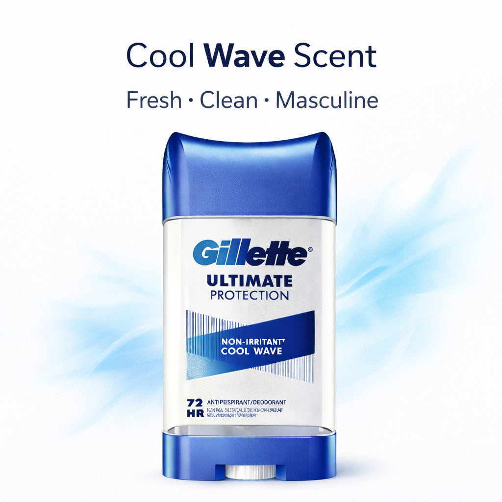 Gillette Ultimate Protection Antiperspirant Deodorant Cool Wave 3.8oz 5 Pack