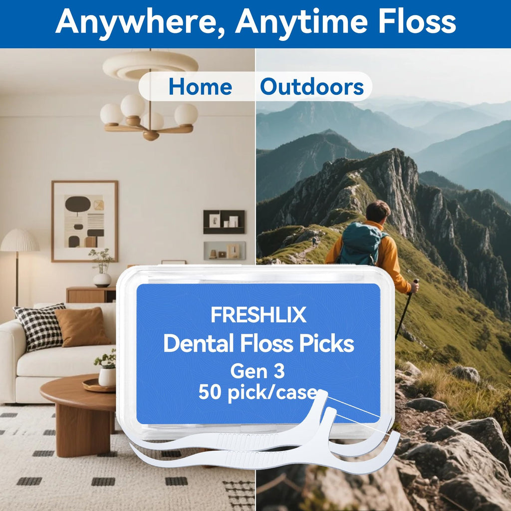 Bulk Dental Floss Picks 500 Pack for Oral Care with Travel Cases