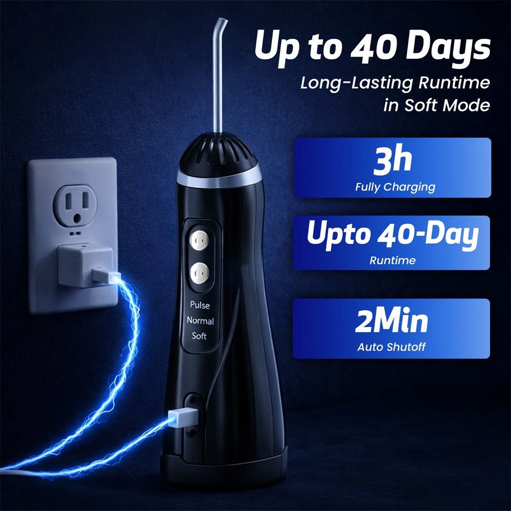 Portable Electric Water Flosser with 4 Tips & 200ML Tank – Rechargeable Oral Irrigator