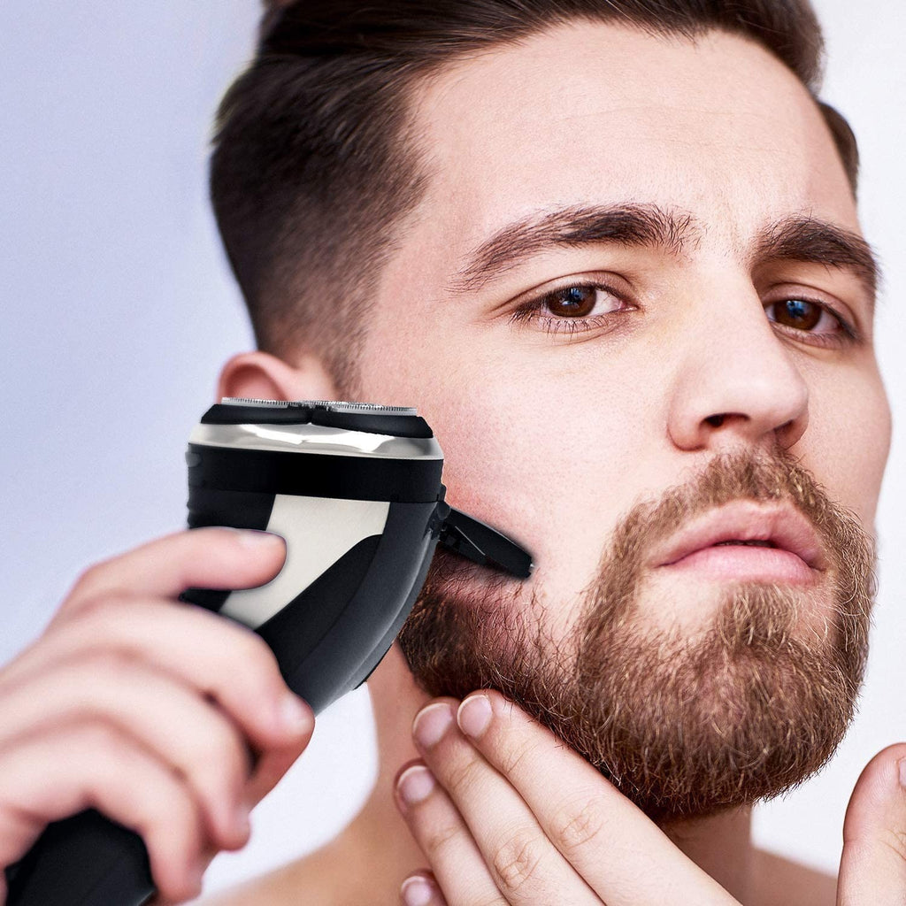 Cordless Rotary Electric Shaver for Men with Pop-Up Trimmer Waterproof