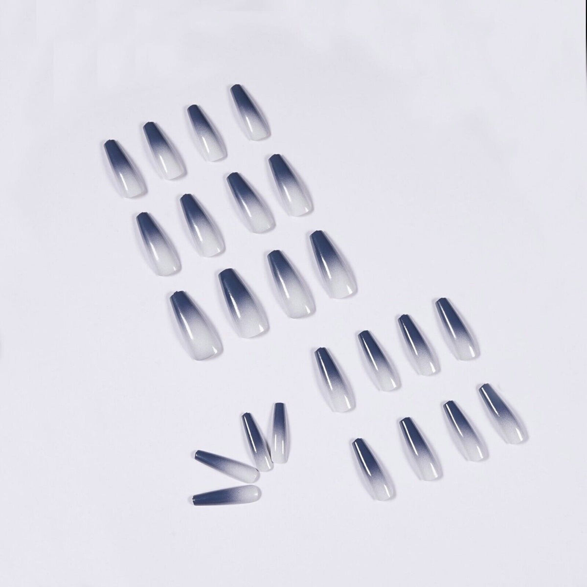 Long Coffin Nail Tips Set - Transparent Fake False Nails for Manicure