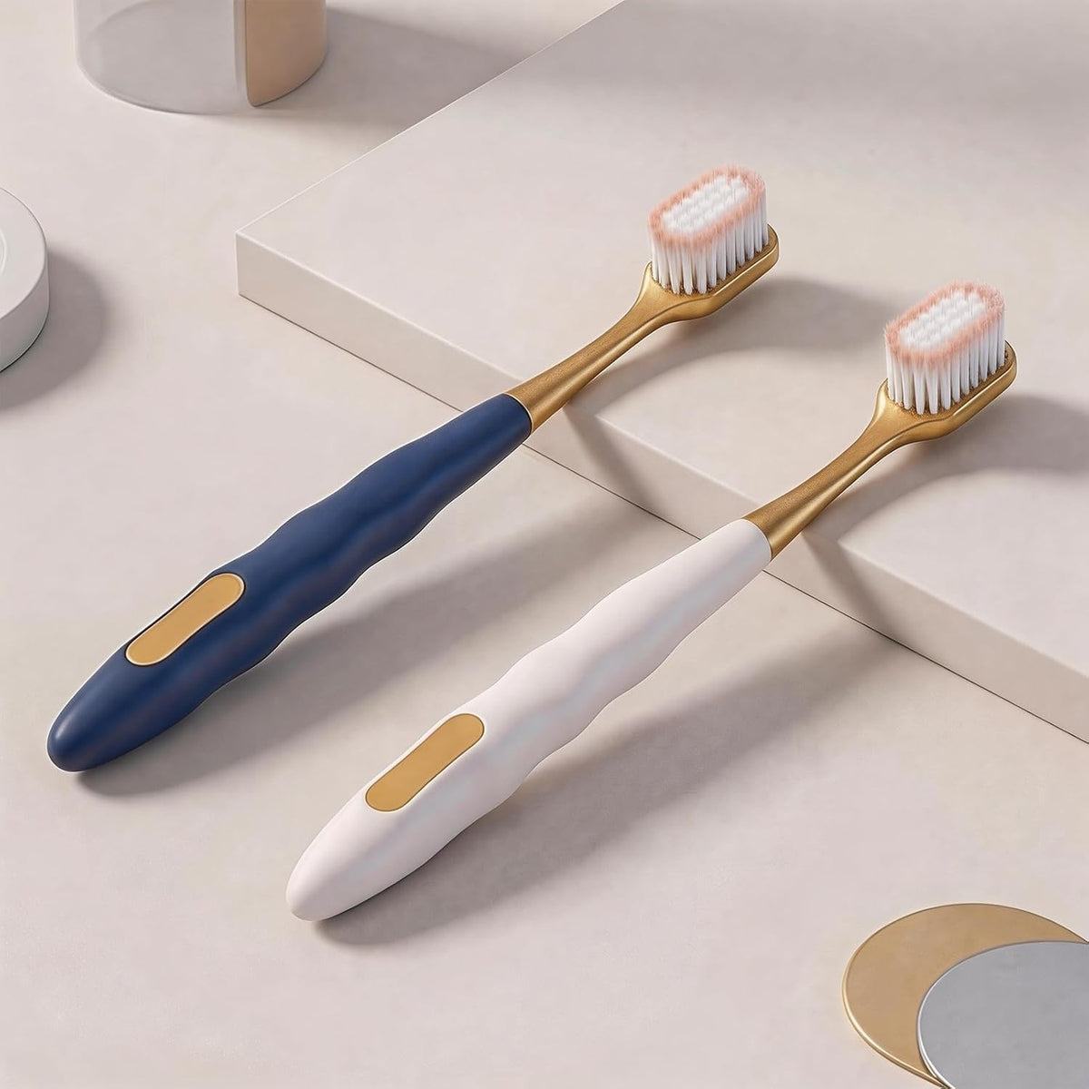 Adult Wide Head Soft Toothbrush Set - Gentle Cleaning for Sensitive Gums