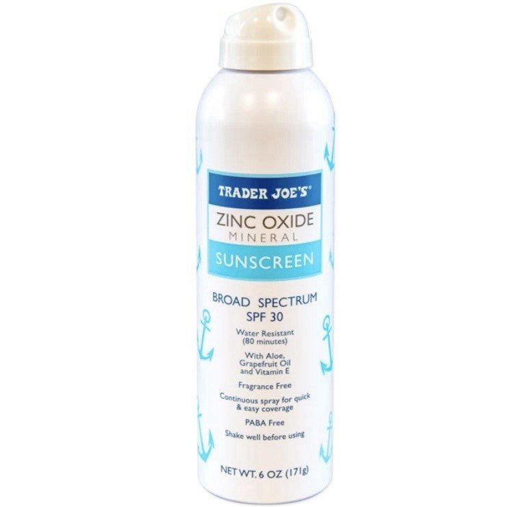 Mineral Sunscreen Spray SPF 30 - Water-Resistant, Fragrance-Free, 6 oz, Pack of 2