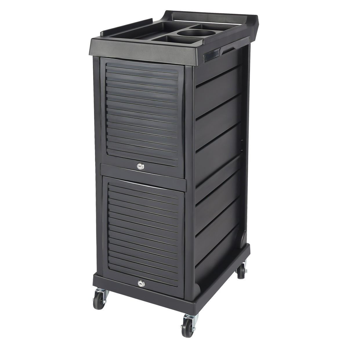 Lockable Salon Trolley Cart with 7 Tiers & Tool Holders for Hair & Beauty