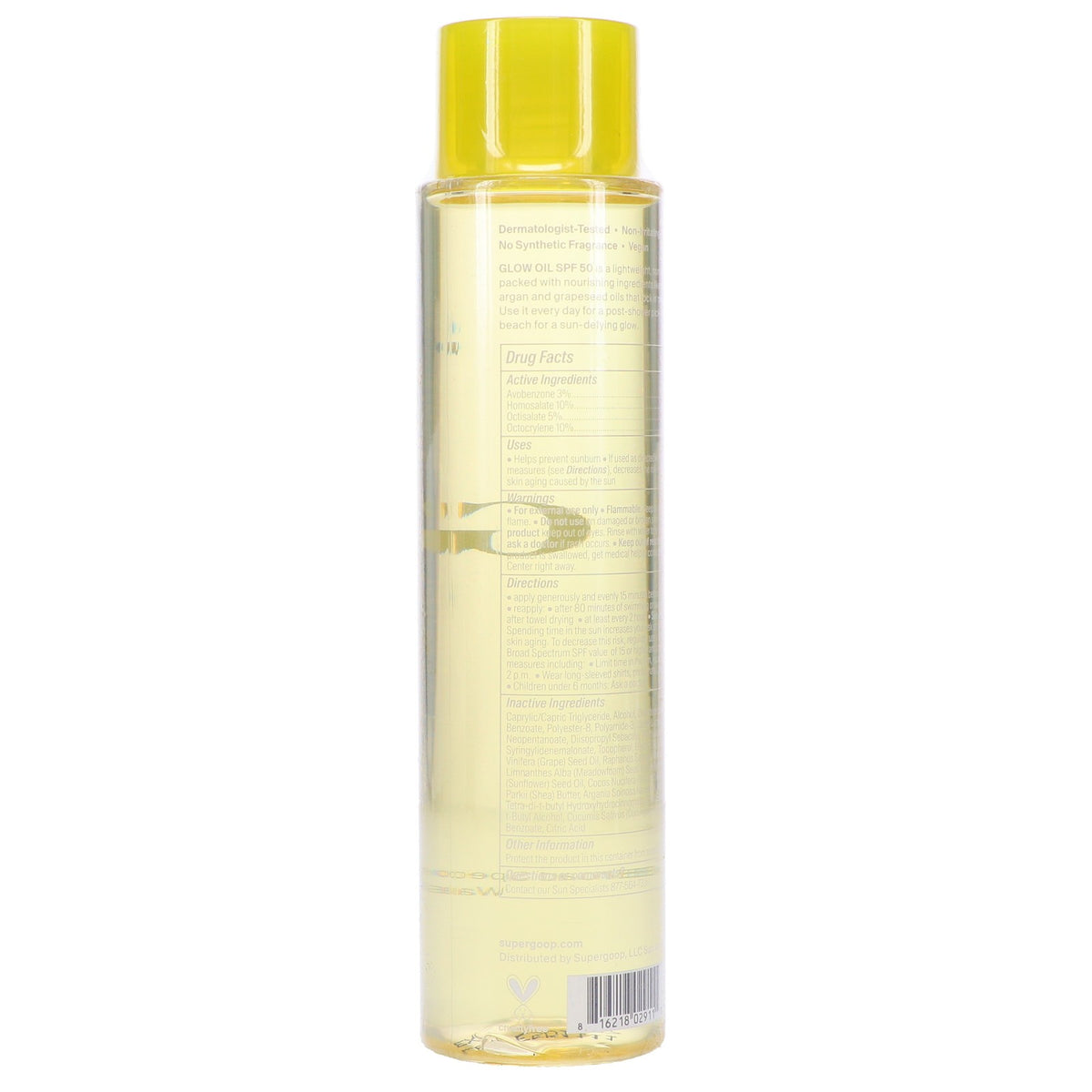 Supergoop! SPF 50 Glow Oil Body Sunscreen 5 oz - Broad Spectrum UV Protection