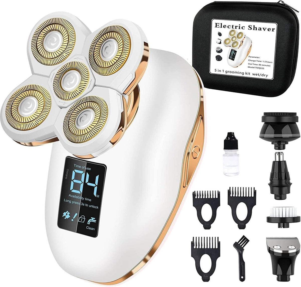 Women’s 5-in-1 Waterproof Electric Razor & Facial Hair Trimmer - Rechargeable