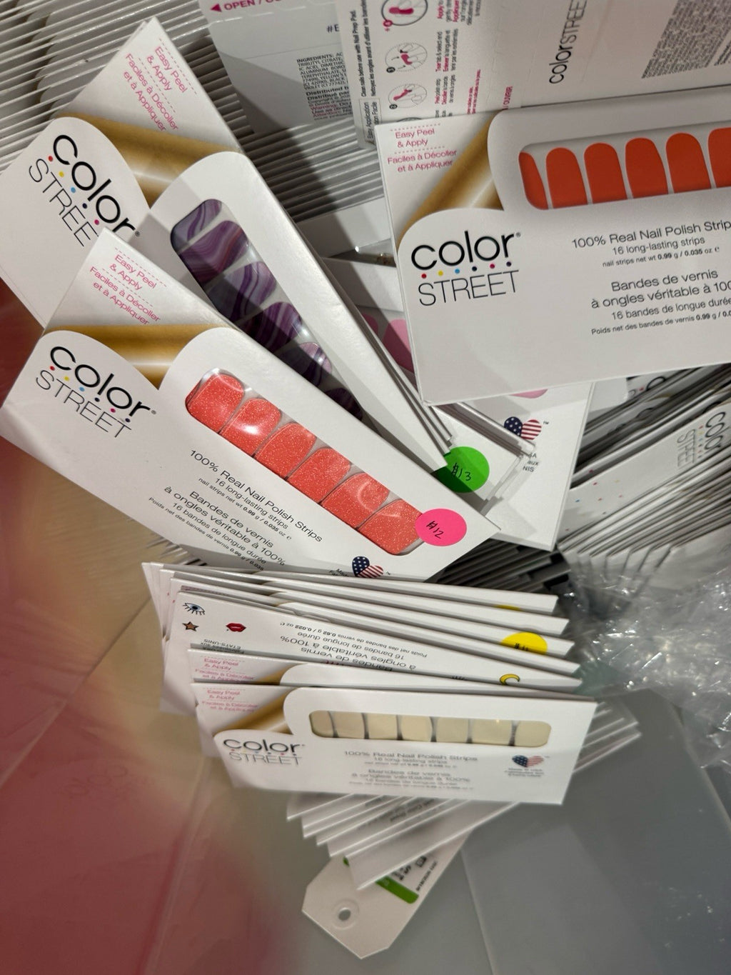 Nail Polish Strips 10-Pack Variety Mix - Peel & Apply Nail Wraps Bulk Set