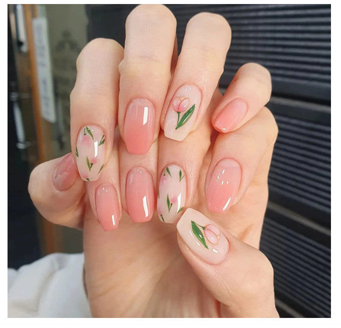 3D Tulip Nail Art Stickers Decals Self-Adhesive Flower Nail Decorations