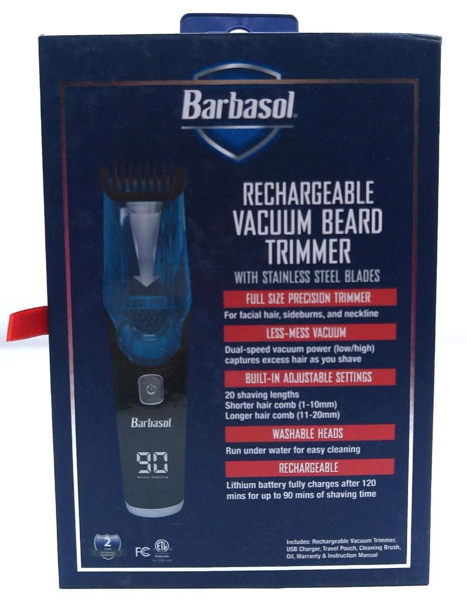 Rechargeable Vacuum Beard Trimmer - Signature Series, New