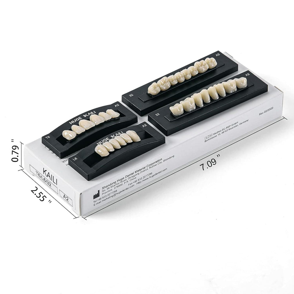 Dental Acrylic Resin False Teeth Set for Dentures - 28Pcs, Multiple Models & Quantities
