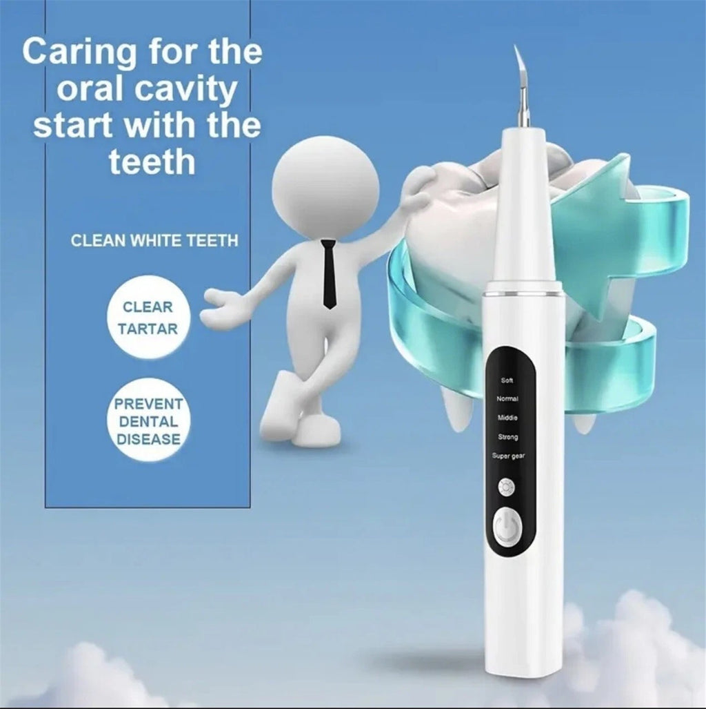 Teeth Plaque Tartar Remover Kit with 5 Speed Modes & Replaceable Heads